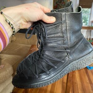 Loints of Holland Black Leather Lace-Up ankle Boots 41